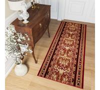 Tapis Tapis de couloir Design Salon Chambre à coucher Tapis moderne Beige Rouge 60 x 310