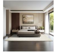 Tapis - TECTAKE - Tapis à poils ras SOFT ZONE surface douce et hypoallergénique, dessous antidérapant, 200 x 290 cm - Crème