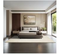Tapis - TECTAKE - Tapis à poils ras SOFT ZONE surface douce et hypoallergénique, dessous antidérapant, 200 x 290 cm - Beige