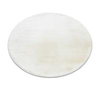 Tapis TEDDY NEW wool 45 cercle Shaggy crème très épais en peluche cercle 160 cm