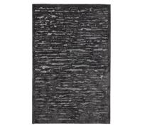 Tapis - TESSO LIVING - 120x160 cm - Gris uni - Shaggy - Motif Lignes Haut Relief 3D