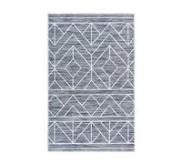 Tapis Tissé Imprimé à Poils Plats Maya II Anthracite 200 x 290 cm