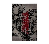 Tapis Tissé Imprimé Naila Noir & Rouge 160 x 230 cm