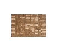 Tapis tissé main 170x240 cm laine et coton marron Ian