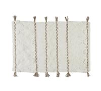 Tapis Tufté à Pompons Carpet 50x80cm Blanc