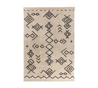 Tapis Tufté Paris Prix - Ethnique Beige Noir