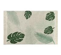 Tapis vert à courtes mèches lavable en machine tropical lorena canals Vert G