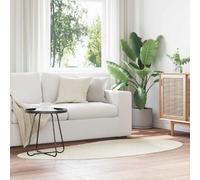 vidaXL Tapis de Surface HUARTE Crème 100 x 200 cm Polyester, Tapis antidérapant pour Salon, Modern et Pliable, Confortable en Polyester, Parfait pour la Chambre