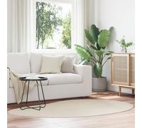 Tapis Vidaxl Beige 140x200 Cm En Polyester Antidérapant