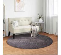 Tapis - VIDAXL - HUARTE - Rond - Anthracite - Ø 160 cm