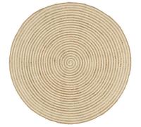 Tapis - vidaXL - Jute - Design de spirale - 150 cm - Fait à la main - Moderne