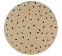 Vidaxl Tapis Fait À La Main Jute Avec Imprimé À Triangles 150 Cm