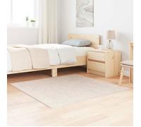 vidaXL Tapis Shaggy Crème Anti-dérapant 120 x 120 cm PP Lavable en machine
