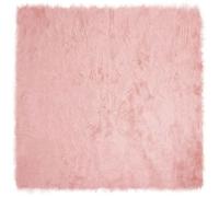 Tapis - VIDAXL - Tafalla - Fausse peau de mouton - Rose - 160 x 160 cm