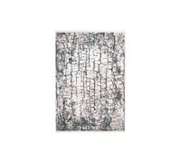 Tapis Vintage à Franges "Akropolis I" Gris & Bleu 160 x 230 cm