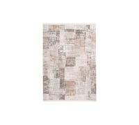 Tapis Vintage à Franges "Akropolis IV" Gris & Argent 80 x 150 cm