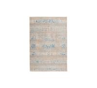 Tapis Vintage à Franges "Baroque III" Gris & Turquoise 160 x 230 cm