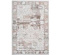 Tapis Vintage à Poils Courts "Galaxy VI" Beige 120 x 180 cm Beige G