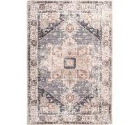 Tapis Vintage à Poils Courts "Indiana I" Gris & Marron 80 x 150 cm Gris G
