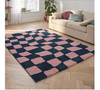 Tapis vintage - NAZAR RUGS - GROOVY - Bleu - 80x150 cm
