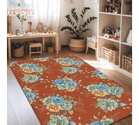 Tapis vintage rustique à poils courts en éponge pour salon, chambre à coucher, couloir, bureau, décoration de bureau - 1,2 x 1,8 m