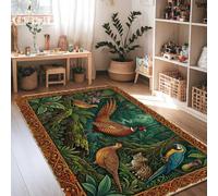 Tapis vintage scène de faisan 1,2 x 1,8 m