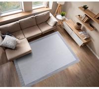 Tapis Vinyle Antidérapant, Lavable et Résistant aux Taches, Tissage Tressé et sans Poils, Tapis en Vinyle Parfait pour Intérieur et Extérieur STORESBASIC Gris Clair 160x230