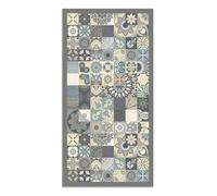 Tapis Vinyle - Panorama - Carreaux Ciments - Cuisine - 100x140 cm - Bleu