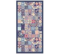 Tapis Vinyle Panorama Carreaux Ciments Cuisine Rose 60x110 cm - Tapis pour Cuisine, Bureau et Salon en PVC