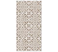 Panorama Tapis Vinyle - Modèle Carreaux Ciments Géométrique Brun 60x110 cm - Différentes Tailles - Deco Maison, Cuisine, Chambre et Exterieur
