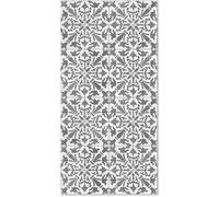 Tapis Vinyle Panorama Carreaux Ciments Géométrique Gris 60x110 cm - Tapis pour Cuisine, Bureau et Salon en PVC