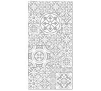 Tapis Vinyle Panorama Carreaux Ciments Talavera Gris 60x110 cm - Tapis pour Cuisine, Bureau et Salon en PVC