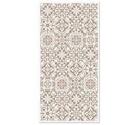 Tapis Vinyle Panorama Carreaux Ciments Triana Brun 120x160 cm - Tapis pour Cuisine, Bureau et Salon en PVC