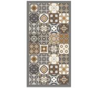 Panorama Tapis Vinyle - Modèle Carreaux Ciments Orange 40x80 cm - Différentes Tailles - Deco Maison, Cuisine, Chambre et Exterieur
