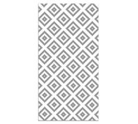 Tapis Vinyle Panorama Carrés Gris 80x200 cm - Tapis pour Cuisine, Bureau et Salon en PVC