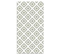 Tapis Vinyle Panorama Carrés Verts 80x150 cm - Tapis pour Cuisine, Bureau et Salon en PVC