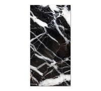 Tapis Vinyle Panorama Marbre Noir 60x200 cm - Tapis pour Cuisine, Bureau et Salon en PVC