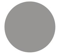 Tapis Vinyle Panorama Ronde Gris Lisse 150x150 cm - Tapis pour Cuisine, Bureau et Salon en PVC