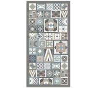 Panorama Tapis Vinyle - Modèle Style Carreaux Ciments Bleu 60x110 cm - Différentes Tailles - Deco Maison, Cuisine, Chambre et Exterieur