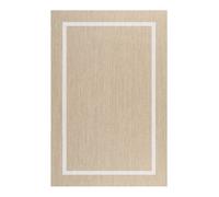 Tapis vinyle tressé Premium de Haute Qualité Tapis de chambre Lavable antidérapant et résistant Rectangle Blanc 60x200 cm