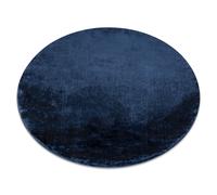 Tapis VISCO cercle bleu foncé 10 peluche IMITATION FOURRURE DE LAPIN cercle 120 cm