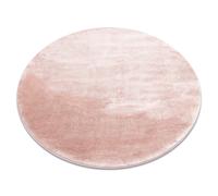 Tapis VISCO cercle rose 8 peluche IMITATION FOURRURE DE LAPIN cercle 160 cm