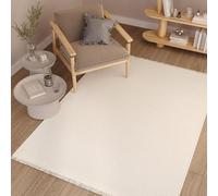 TAPISO Agra Tapis Poils Courts Bou ranges Moderne Crème Uni Tapis Salon Chambre Adulte Salle à Manger Oeko-TEX Résistant Epais 300 x 400 cm