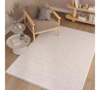 TAPISO Agra Tapis Poils Courts Bou ranges Moderne Gris Uni Tapis Salon Chambre Adulte Salle à Manger Oeko-TEX Résistant Epais 140 x 190 cm