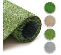 TAPISO Canyoo Gazon Synthétique Extérieur au Mètre Tapis Gazon Pelouse Artificielle Terrasse Balcon Jardin Vert Résistant aux Intempéries Épaisseur 7 mm 300 x 400 cm