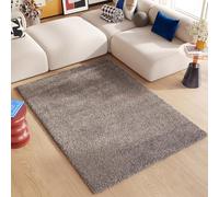 TAPISO Essence Tapis Shaggy Poils Longs Moderne Gris Marron Taupe Moucheté Tapis Salon Chambre Adulte Enfant Descente de Lit Moelleux Super Soft Epais Oeko-TEX 160 x 220 cm
