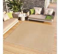 TAPISO Mono Carré Tapis Poil Court Intérieur Design Moderne Beige Motif Uni Tapis Salon Chambre Adulte Salle à Manger Cuisine Résistant Extérieur Oeko-TEX 200 x 200 cm