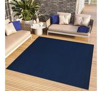 TAPISO Mono Carré Tapis Poil Court Intérieur Design Moderne Bleu Marine Motif Uni Tapis Salon Chambre Adulte Salle à Manger Cuisine Résistant Extérieur Oeko-TEX 160 x 160 cm