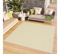TAPISO Mono Carré Tapis Poil Court Intérieur Design Moderne Crème Motif Uni Tapis Salon Chambre Adulte Salle à Manger Cuisine Résistant Extérieur Oeko-TEX 250 x 250 cm