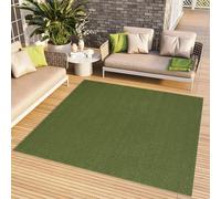 TAPISO Mono Carré Tapis Poil Court Intérieur Design Moderne Vert Motif Uni Tapis Salon Chambre Adulte Salle à Manger Cuisine Résistant Extérieur Oeko-TEX 200 x 200 cm